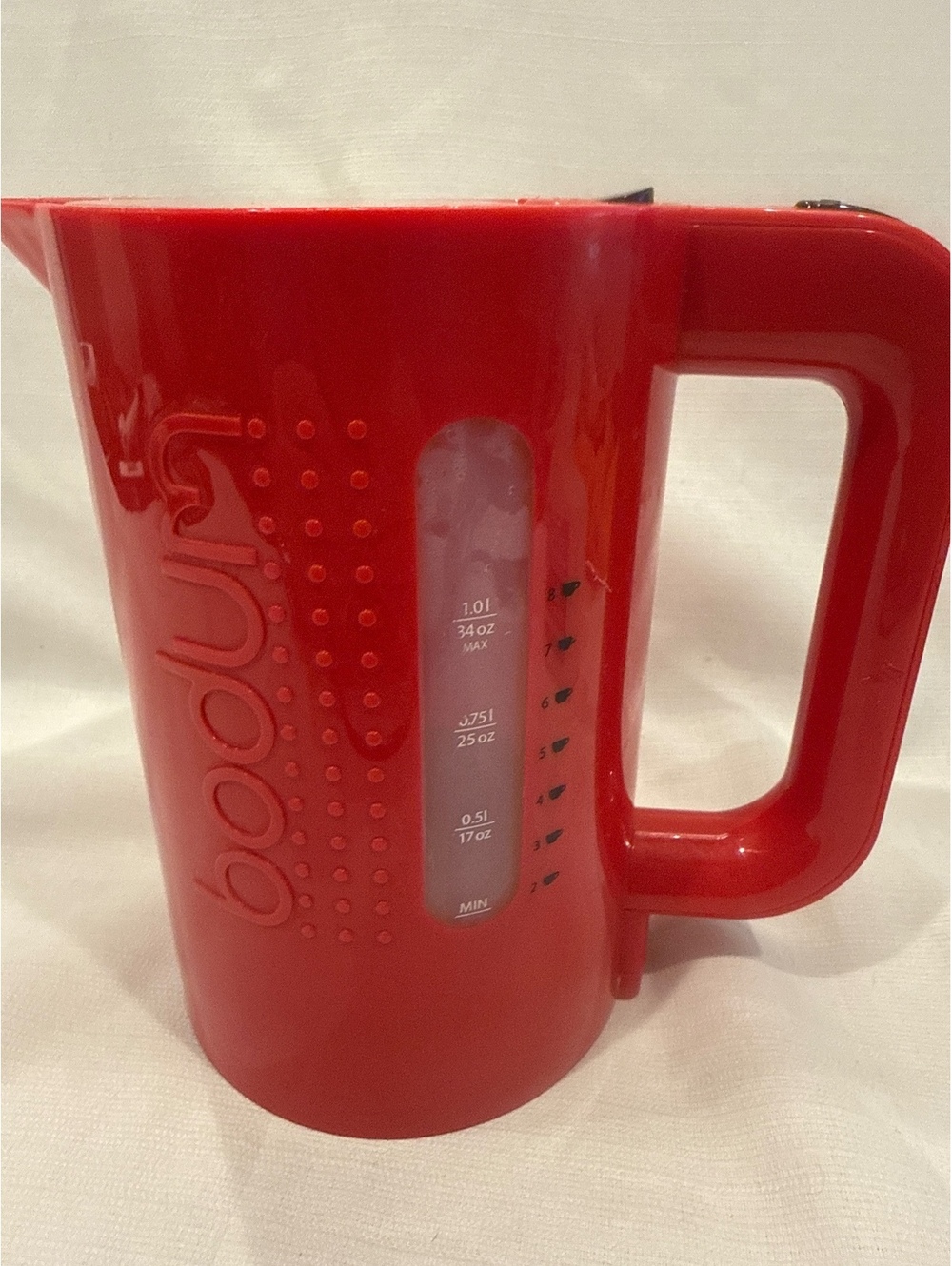 Bodum Electric Kettle Model 11452, 1100W, Red